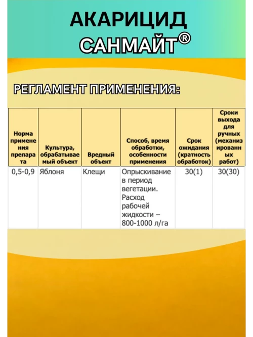 Санмайт акарицид 100 грамм