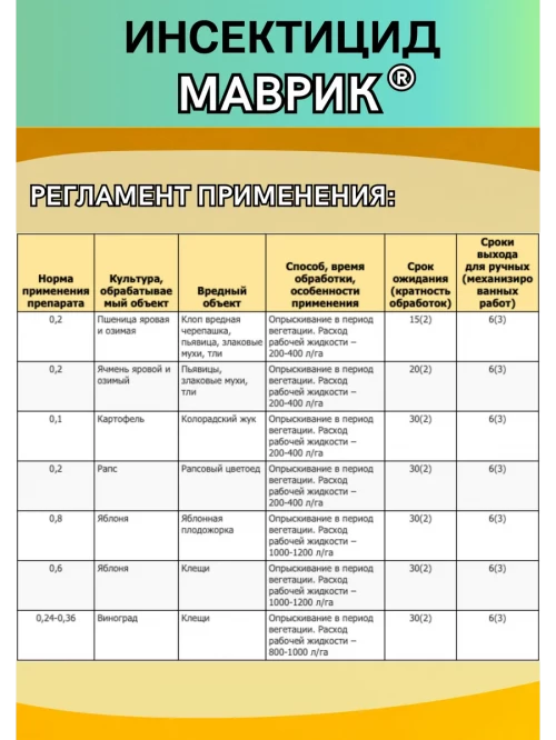 Маврик 3 по 10 мл инсектицид