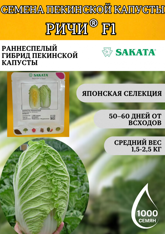 Ричи F1 1000 штук семена пекинской капусты